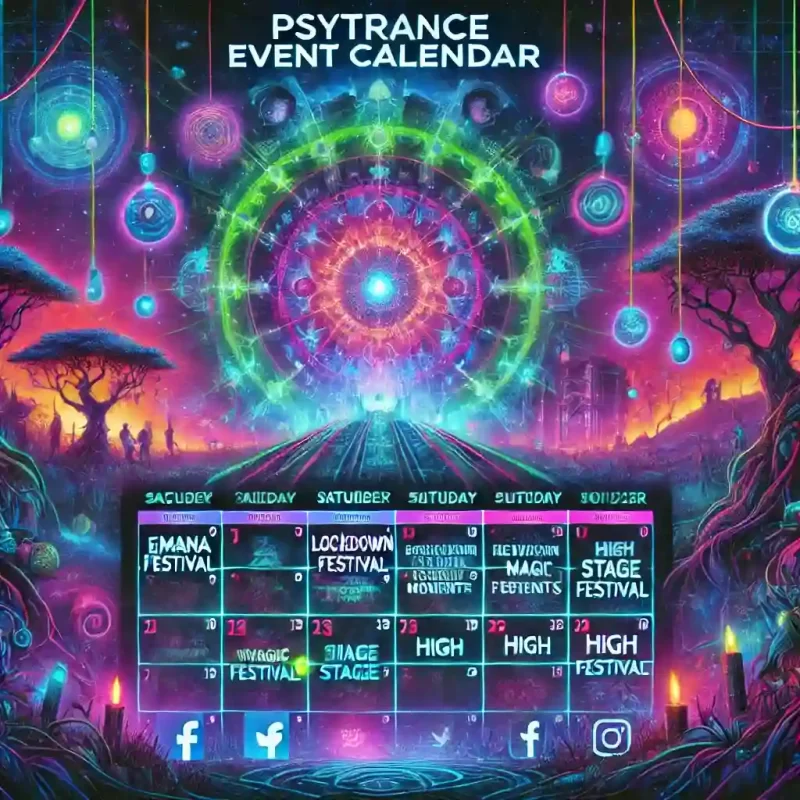 Calendário de festas rave e pvt - Calendário de Festas Rave e PVT - Psy Brasil - Image Copyright: contato@agideia.com.br